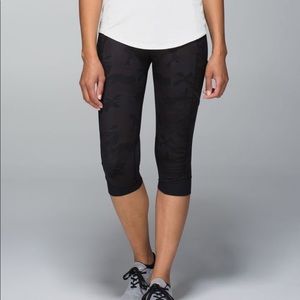 Camo lululemon crops. In great condition.